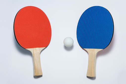 Tennis paddles and ball