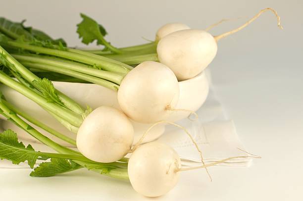 istock Bunch of Turnips on White Background 91741460