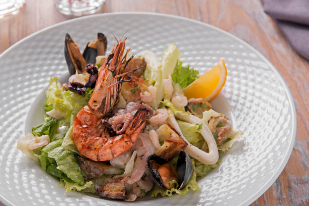 istock seafood salad shrimp squid octopus mussel 917415712