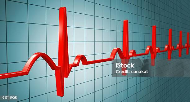 Foto de Electrocardiogram Batimento Cardíaco Xxxl e mais fotos de stock de Azul - Azul, Bem-estar, Desenho de Ondas