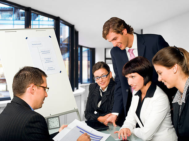 istock Group of young businesspeople 91742253