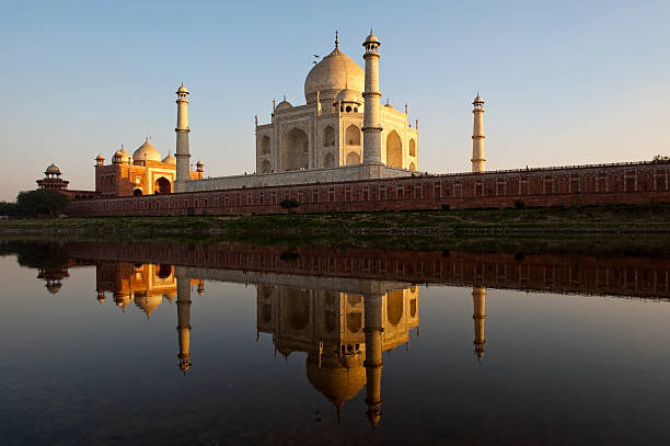 istock Taj Mahal and its reflection in Yamuna River 91742583