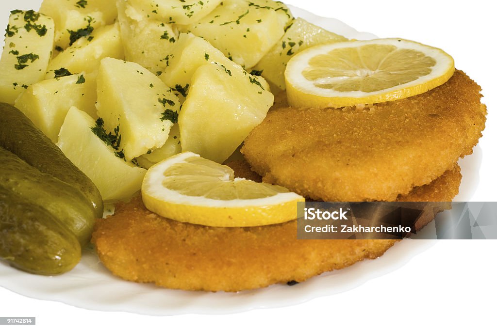 schnitzel - Lizenzfrei Bratkartoffel Stock-Foto