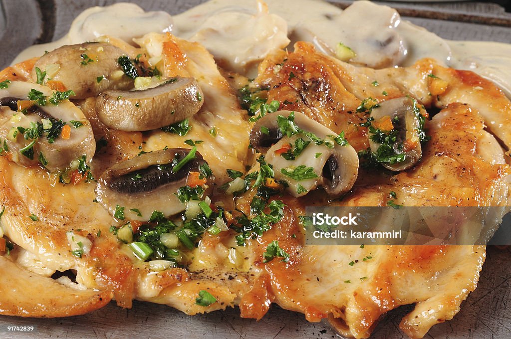 Grilled chicken.  Barbecue - Meal Stock Photo