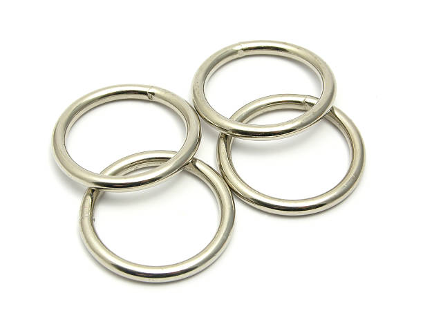istock Four rings of metal arranged 91742988