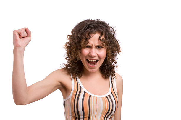 istock Very frustrated and angry mad woman. 91743659