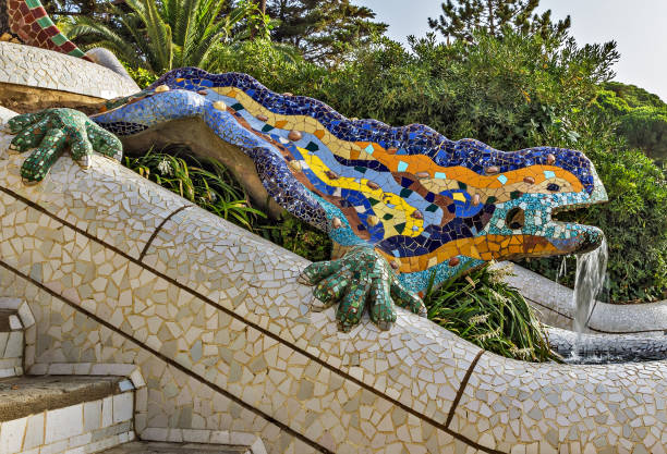 istock Dragon salamandra fontaine designed by Gaudi 917436786