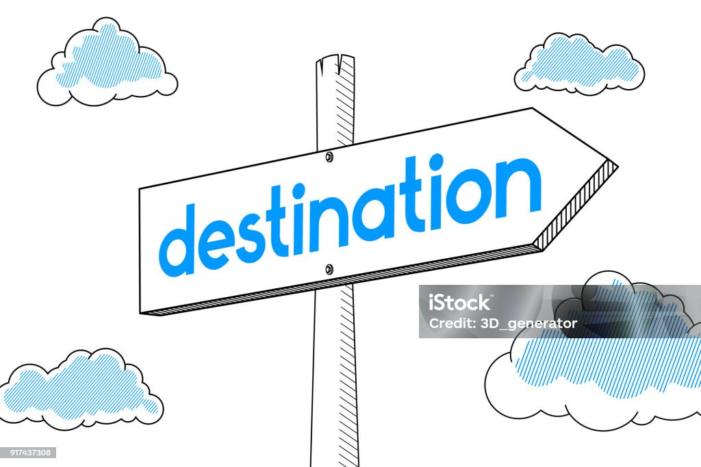 Destination Signpost Stock Illustration - Download Image Now - A ...