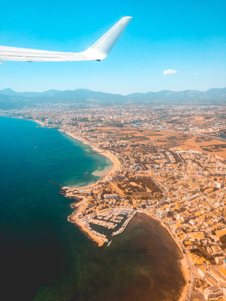 istock wings of airplane over palma de mallorca 917438104