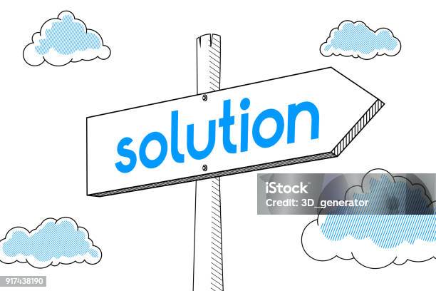 All Solution Sign Solution Signpost Stock Illustration - Download Image Now - A Helping ...