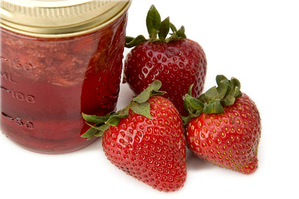 istock Strawberry jam with fresh strawberries 91744125