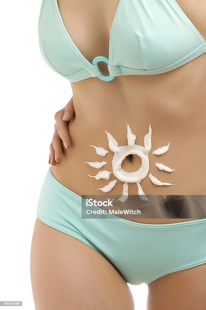 Cuerpo y sol - Foto de stock de Abdomen humano libre de derechos