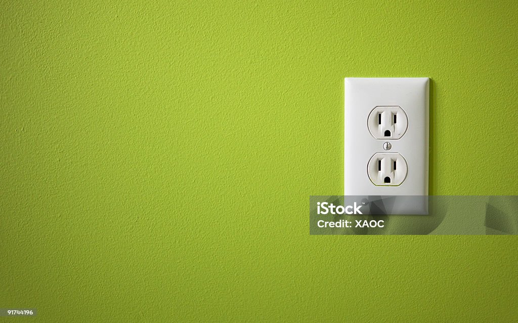 white electric outlet  Electrical Outlet Stock Photo