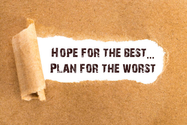 istock The text Hope for the best Plan for the worst appearing behind torn brown paper 917447484