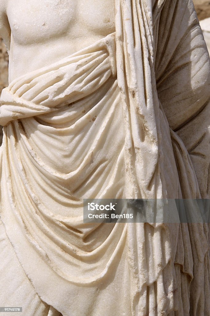 Roman estátua em Caesarea.Israel - Foto de stock de Antigo royalty-free