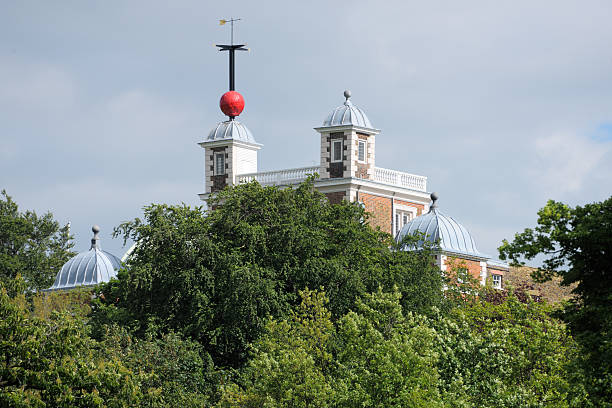 greenwich tiempo de bolas de flamsteed parlamento, londres, inglaterra, reino unido - royal observatory fotografías e imágenes de stock