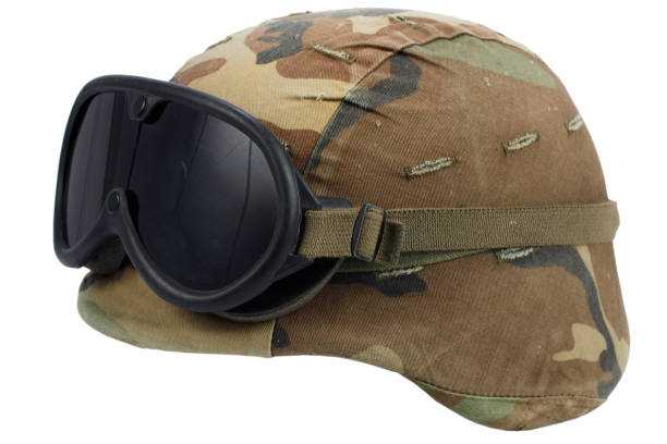 istock us army kevlar helmet with goggles isolated on white 917454288