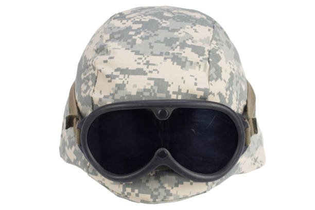 istock us army kevlar helmet with goggles isolated on white 917454552