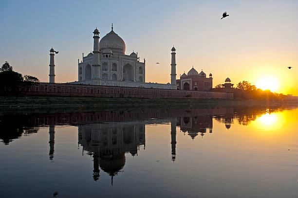 istock Taj Mahal and its reflection in Yamuna River 91745665