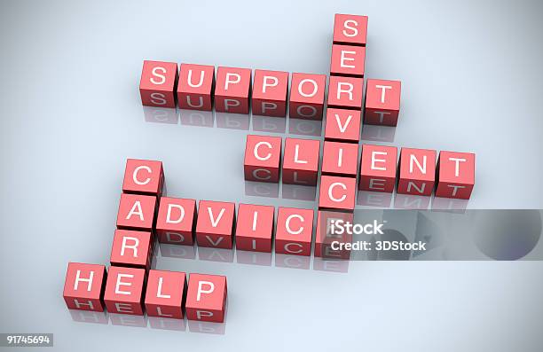 Customer Support Crossword Stock Photo - Download Image Now - Advice, Aspirations, Assistance