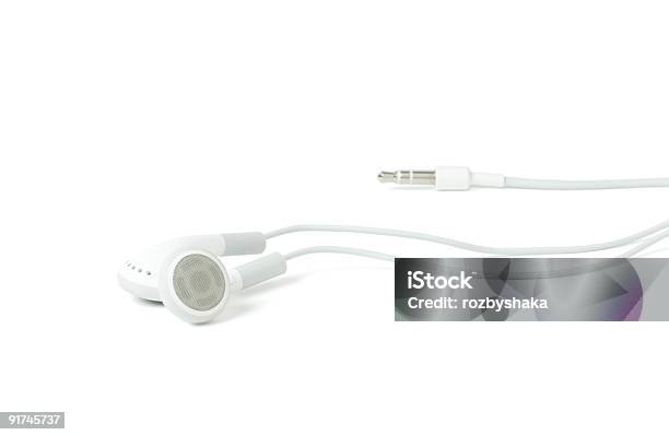 White Headphones Stock Photo - Download Image Now - In-ear Headphones, White Background, Headphones