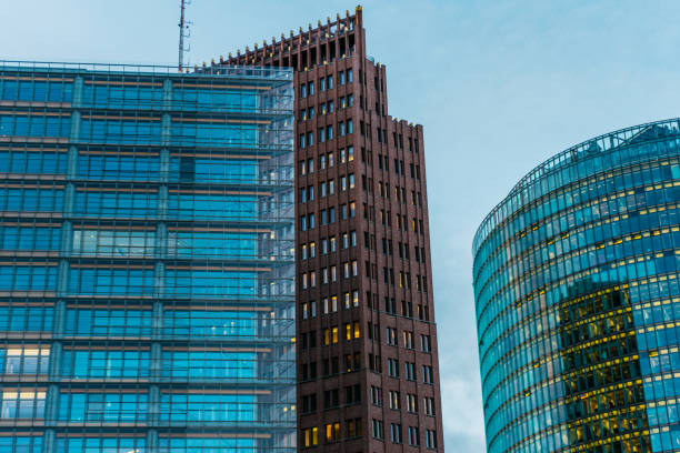 istock modern skyscrapers at potzdamer platz, berlin 917458344