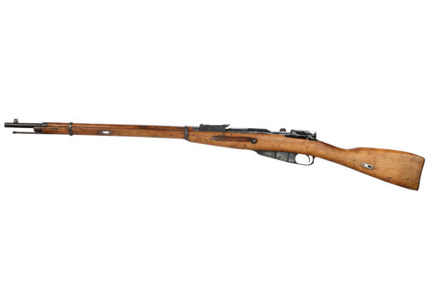 Russian ww1 period rifle isolated on white