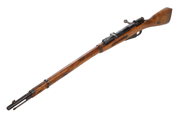 Russian ww1 period rifle isolated on white