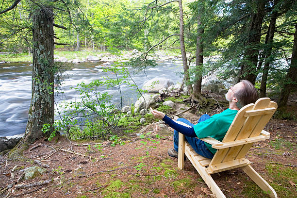 Relax sul fiume - foto stock