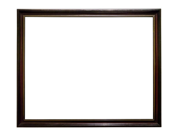 istock Dark wooden picture frame on white backround 917462068