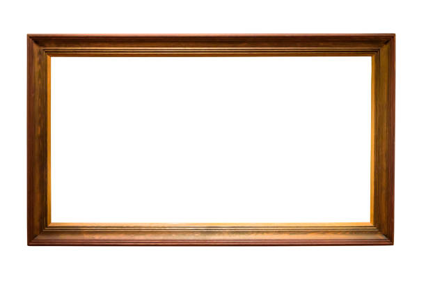 istock Wooden picture frame on white background 917462540