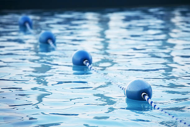 istock Blue water buoys in pool 91746288