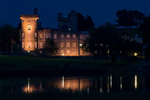 Photo of Dromoland Castle Hotel by night, County Clare, Ireland