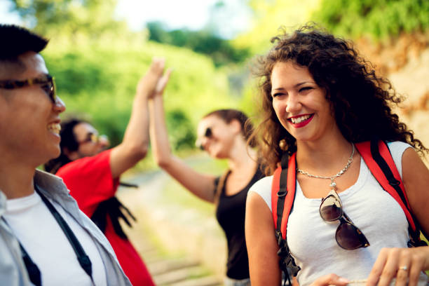 istock Young couple is enjoying summer with their friends. 917465248