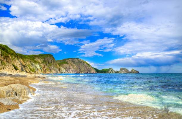 海岸^_^  The Pacific Ocean Coast Japanese Sea Landscape Stock Photo