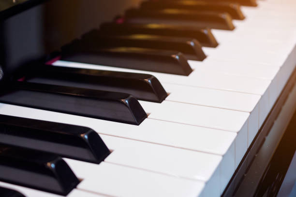 istock Piano keyboard background musical instrument 917471486
