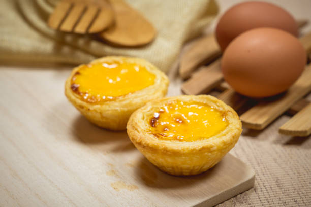 istock Egg tart sweet dessert with egg and custard cream 917472062