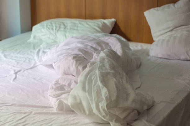 istock messy bed in the hotel room after a restful sleep 917472108