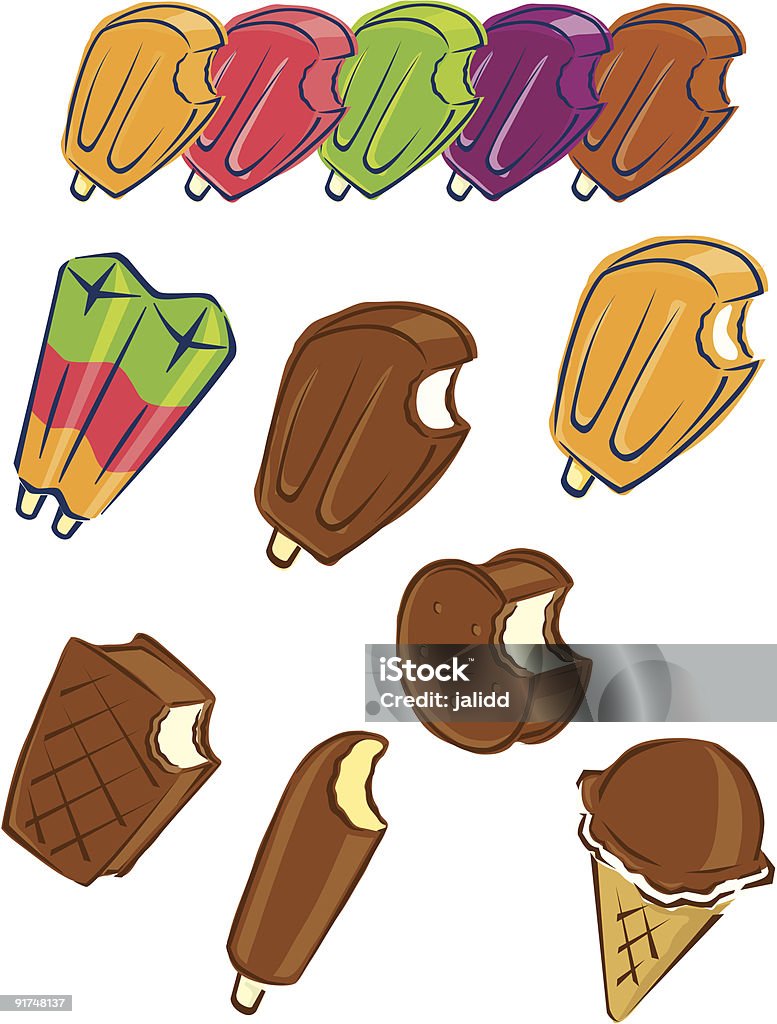 Colección de helado - arte vectorial de Actividad de fin de semana libre de derechos