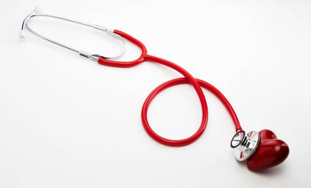 istock Red stethoscope with red heart and doctor 917483926