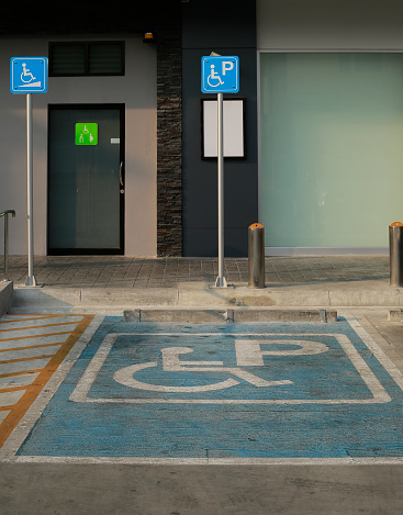 Wheelchair parking space.