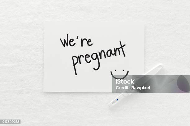 Pregnancy Announcement Stock Photo - Download Image Now - Announcement Message, Pregnant, Celebration