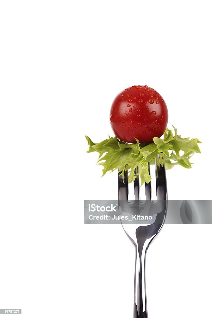 Gabel mit Tomaten (XXL - Lizenzfrei Gabel Stock-Foto
