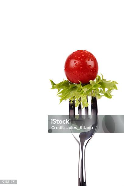 Gabel Mit Tomaten Xxl Stockfoto und mehr Bilder von Gabel - Gabel, Salat - Blattgemüse, Gourmet-Küche
