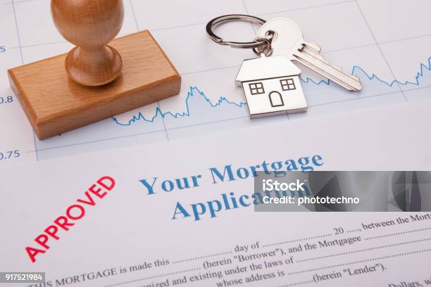 Foto de Pedido Aprovado De Hipoteca e mais fotos de stock de Hipoteca - Hipoteca, Documento de Financiamento, Formulário de Aplicação