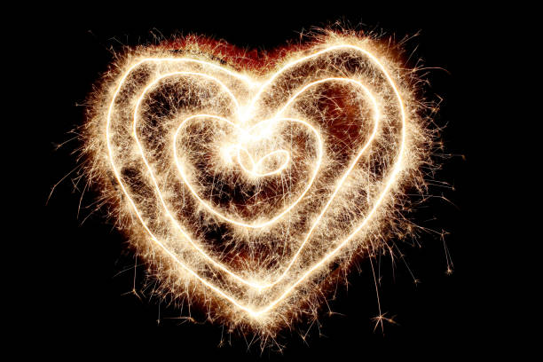 istock Valentines heart from sparkler 917522348