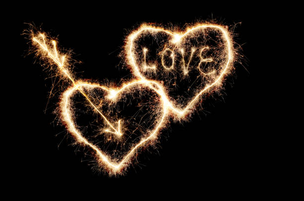 istock Valentines hearts from sparkler 917522484