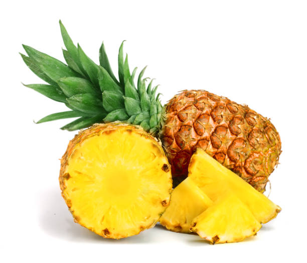 istock pineapple with slices isolated on white background 917525128