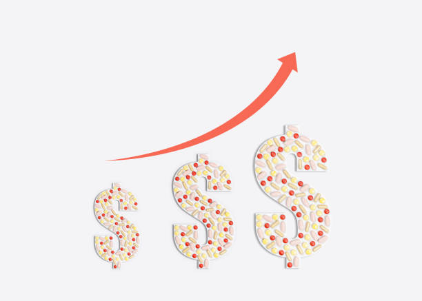 A conceptual illustration of a financial network or collaborative economy. At the center of a network of people icons is a larger icon featuring a pie chart and a dollar sign, symbolizing a shared budget, investment, or financial goal. This image is a perfect metaphor for concepts like crowdfunding, team finance, investment groups, and corporate financial structure. The clean, minimalist design on a yellow background effectively communicates the connection between people and a central economic purpose, making it ideal for finance, business, and technology presentations.
