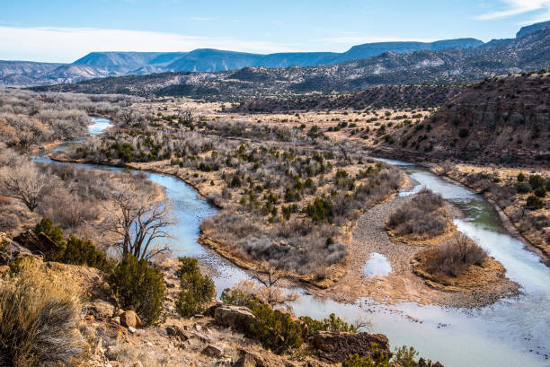 rio chama winter - jemez mountains imagens e fotografias de stock